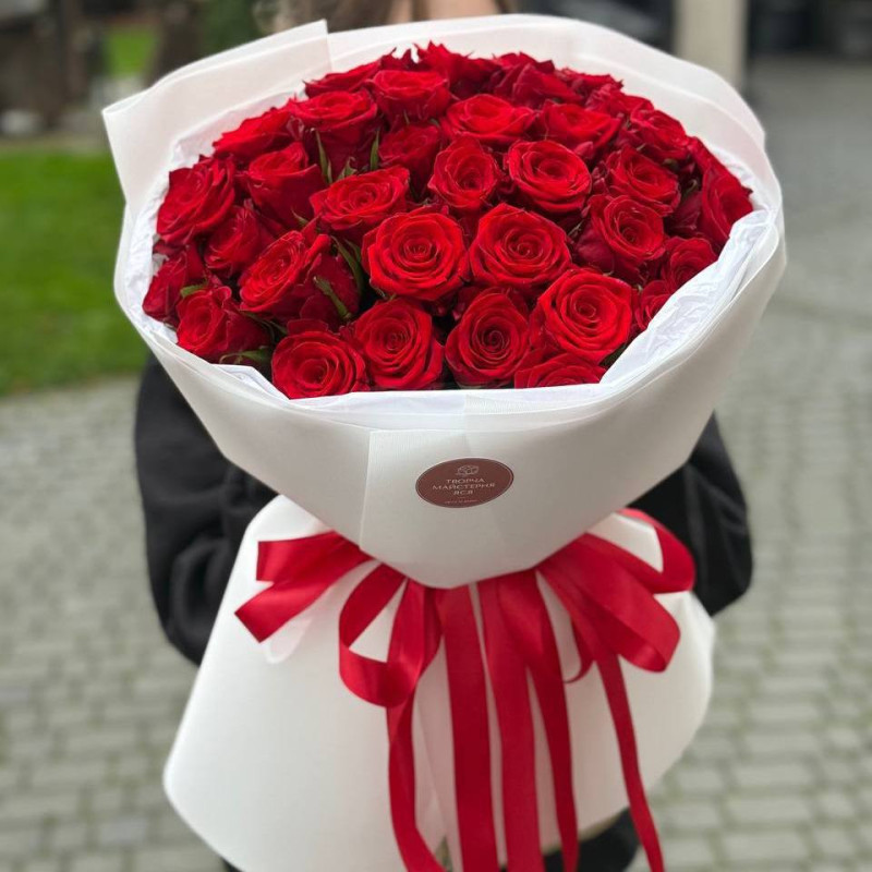 33 Grand Prix Red Roses | Flower Delivery Cherkasy