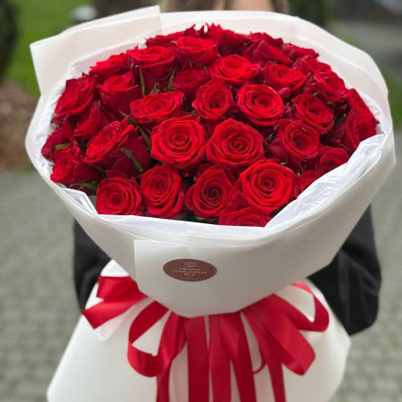 33 Grand Prix Red Roses | Flower Delivery Cherkasy