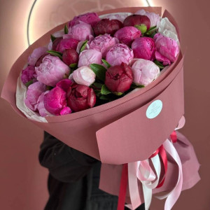 Pink Peony Mix Bouquet | Flower Delivery Cherkasy
