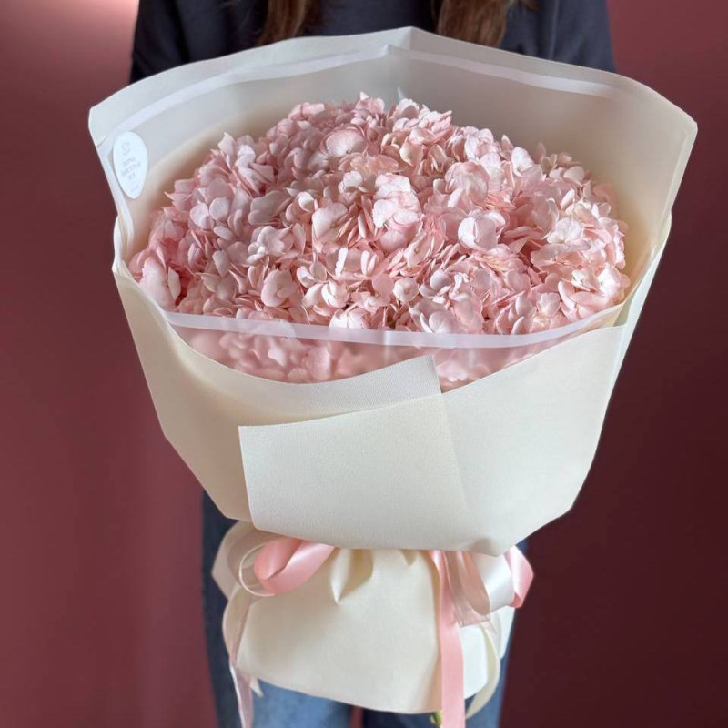 5 Pink Hydrangeas Bouquet | Fresh Flower Delivery in Cherkassy