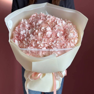 5 Pink Hydrangeas Bouquet | Fresh Flower Delivery in Cherkassy